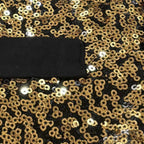 Men's Glitter Waistcoat with Satin Lapel - Gold Formal Vest