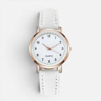 Women's Quartz Watch with Faux Leather Strap