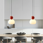 Art Deco Pendant Light with Acrylic Shade, Round Colored Top