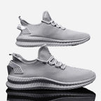 Light Gray Women's Breathable Chunky Sole Lightweight Lace-Up Sneakers - Casual shoes - Photo 4
