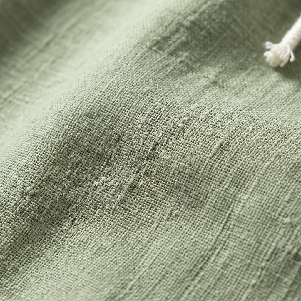 Women's Linen-Blend Jogger Pants with Drawstring Waist