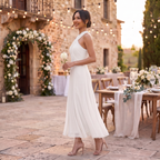 Women's Long Wedding Guest Dress – Slim Fit Chiffon Gown