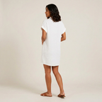 Women's Muslin Shirt Dress with Wood Buttons and Pockets