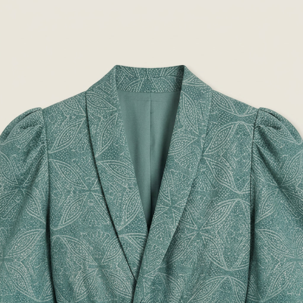 Women's Kimono Jacket & Wide-Leg Trouser Co-ord Set – Geometric Print