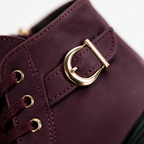 Women's Ankle Boots with Block Heel and Platform Sole