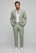 Men's Suits Slim Fit Two-Piece Set with Notch Lapel