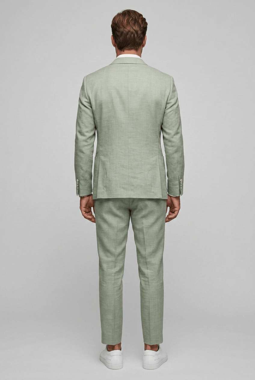 Men's Suits Slim Fit Two-Piece Set with Notch Lapel