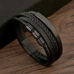 Men's Leather Bracelet – Solid Casual Accessory