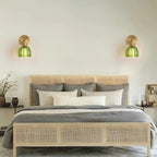 Tulip Glass Wall Sconce - Retro Metal Wall Light for Bedroom & Hallway