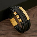 Men's Leather Bracelet – Solid Casual Accessory