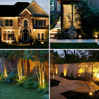 Solar Garden Spotlights with Dusk Sensor, Waterproof Outdoor Lights