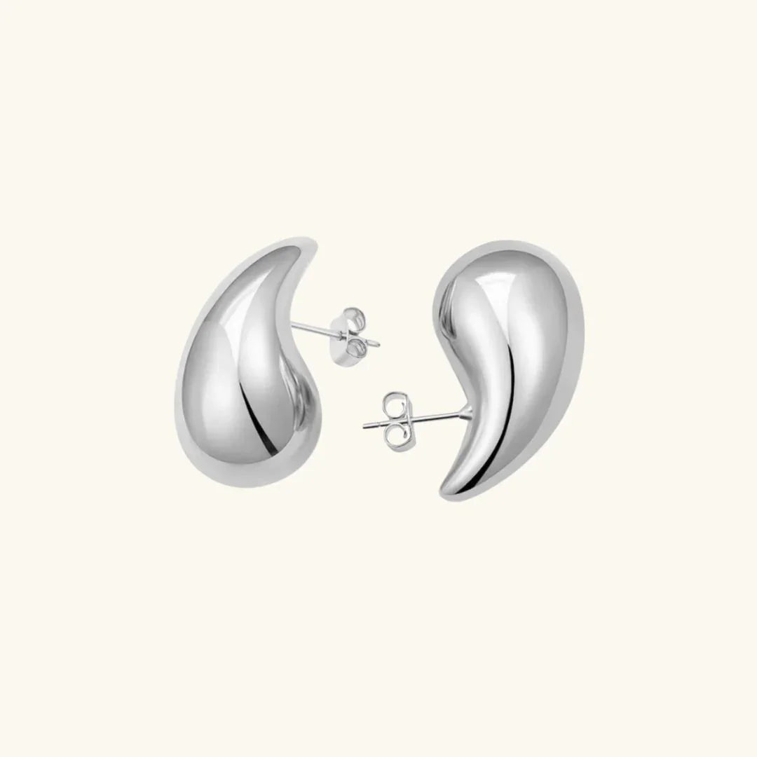 Women's Teardrop Earrings, Gold-Plated Stainless Steel