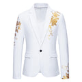 Men's Floral Blazer – Tailored Jacket with Button Closure