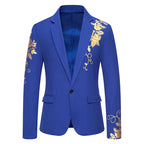 Men's Floral Blazer – Tailored Jacket with Button Closure