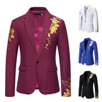 Men's Floral Blazer – Tailored Jacket with Button Closure