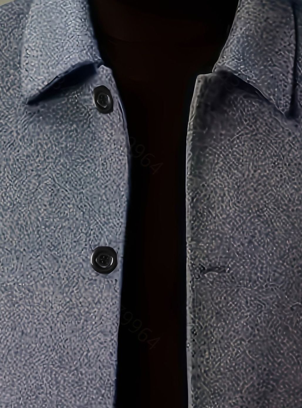Men's Relaxed Fit Wool Overcoat with Classic Collar