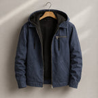 Men's Canvas Sherpa Lined Jacket | Hooded Workwear Warmth - detail