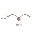 Minimalist Bird Wing LED Wall Light Sconce in Brown or White