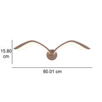 Minimalist Bird Wing LED Wall Light Sconce in Brown or White