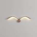 Minimalist Bird Wing LED Wall Light Sconce in Brown or White