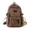 Kids' Star Print Backpack with Multiple Compartments and Plush Keychain