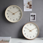 Scandinavian Silent Wooden Wall Clock