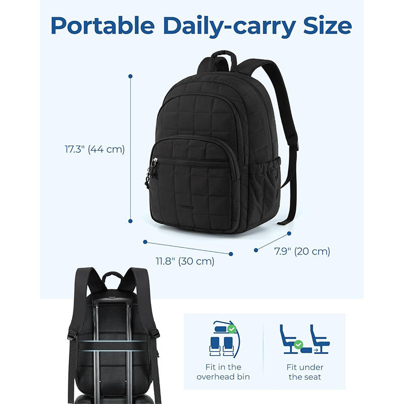 Padded Laptop Backpack with Multiple Compartments, Water-Repellent