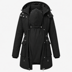 3-in-1 maternity winter parka detachable puffer coat in black