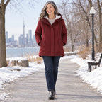 parka coat — Aurora Burgundy 2 — view 12