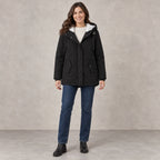 parka coat — Aurora Black front — view 2