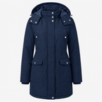3-in-1 maternity winter parka detachable puffer coat in navy blue