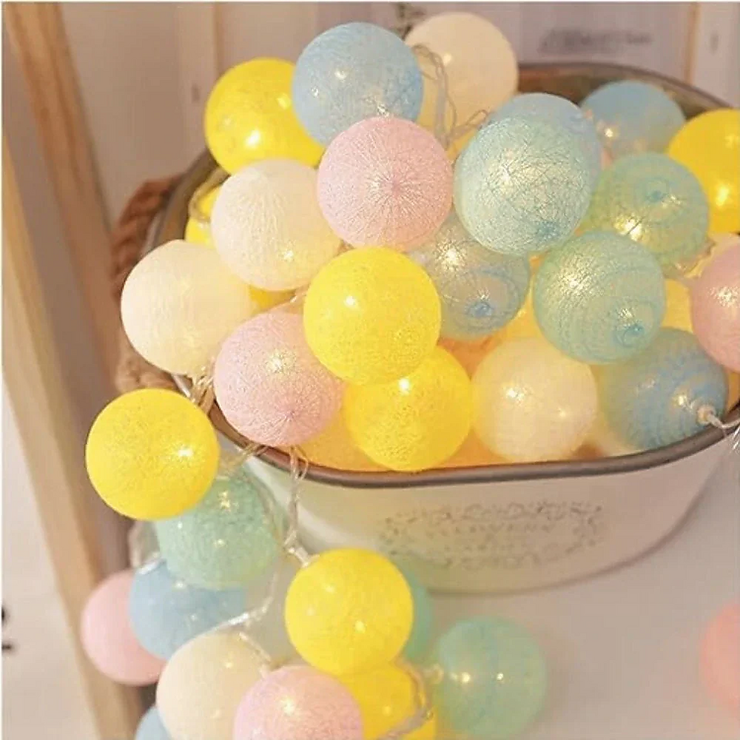 Cotton Light Ball Garland – Create Atmosphere and Warmth in Any Space