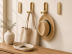 Foldable Wall Coat Hooks - Zinc Alloy Fold-Down Hooks (Set of 4)