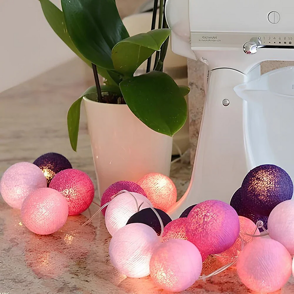 Cotton Light Ball Garland – Create Atmosphere and Warmth in Any Space