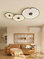 Plafondlamp Scandinavisch Lotusbladvorm met Geïntegreerde LED en Houtnerf Design