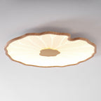 Plafondlamp Scandinavisch Lotusbladvorm met Geïntegreerde LED en Houtnerf Design