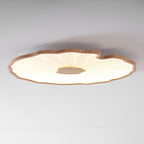 Plafondlamp Scandinavisch Lotusbladvorm met Geïntegreerde LED en Houtnerf Design