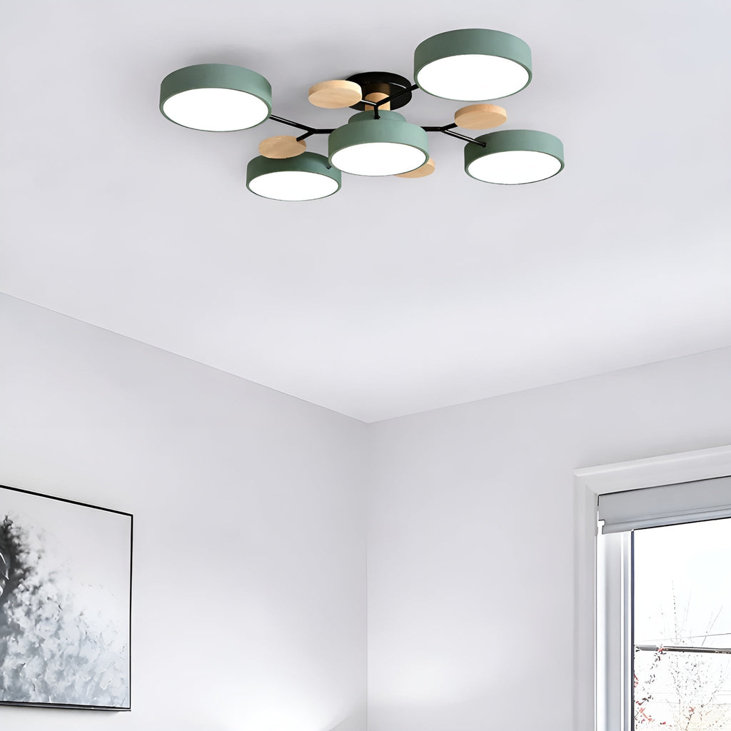 Plafondlamp Scandinavisch met Multi-Arm Design en Geïntegreerde LED