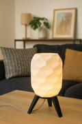 Switch Design Table Lamp with Geometric Pattern and Black Base – Modern Ambient Lighting