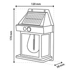 Solar LED Wall Light – 3000K Outdoor Wall Lamp, IP44 with Motion and Dusk Sensor