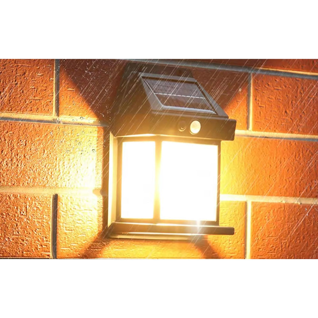 Solar LED Wall Light – 3000K Outdoor Wall Lamp, IP44 with Motion and Dusk Sensor