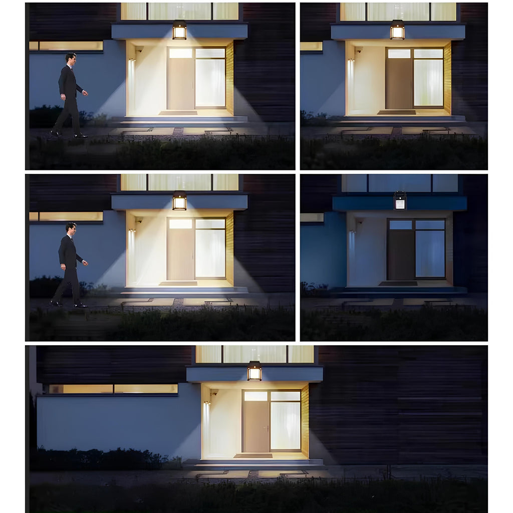 Solar LED Wall Light – 3000K Outdoor Wall Lamp, IP44 with Motion and Dusk Sensor