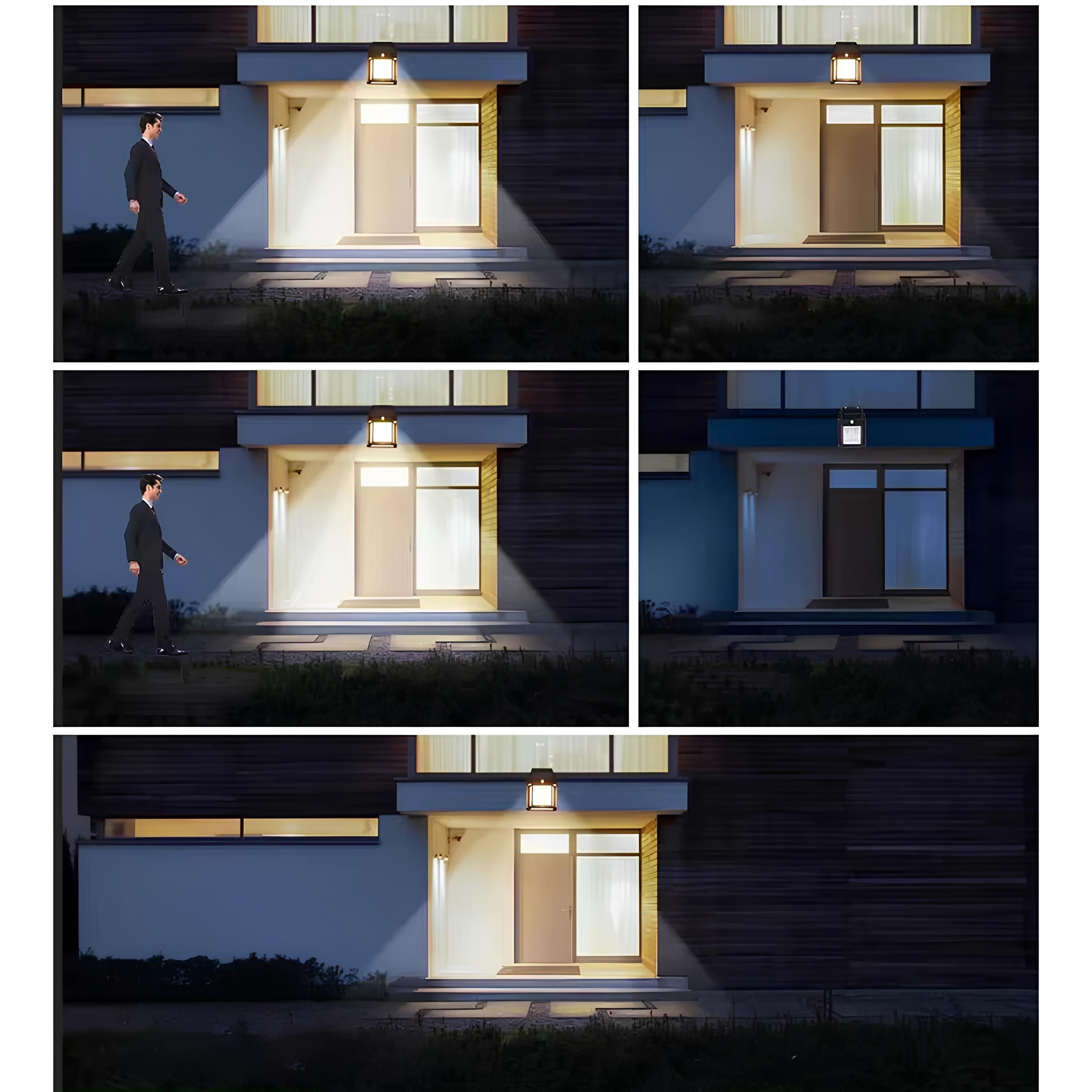 Solar LED Wall Light – 3000K Outdoor Wall Lamp, IP44 with Motion and Dusk Sensor