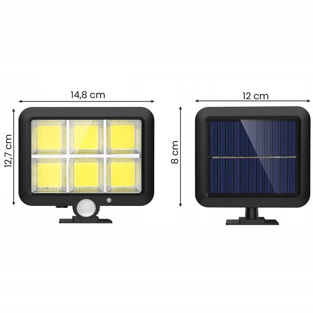 Solar LED Floodlight – 6500K Garden Light, IP65 with Motion and Dusk Sensor