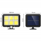 Solar LED Floodlight – 6500K Garden Light, IP65 with Motion and Dusk Sensor