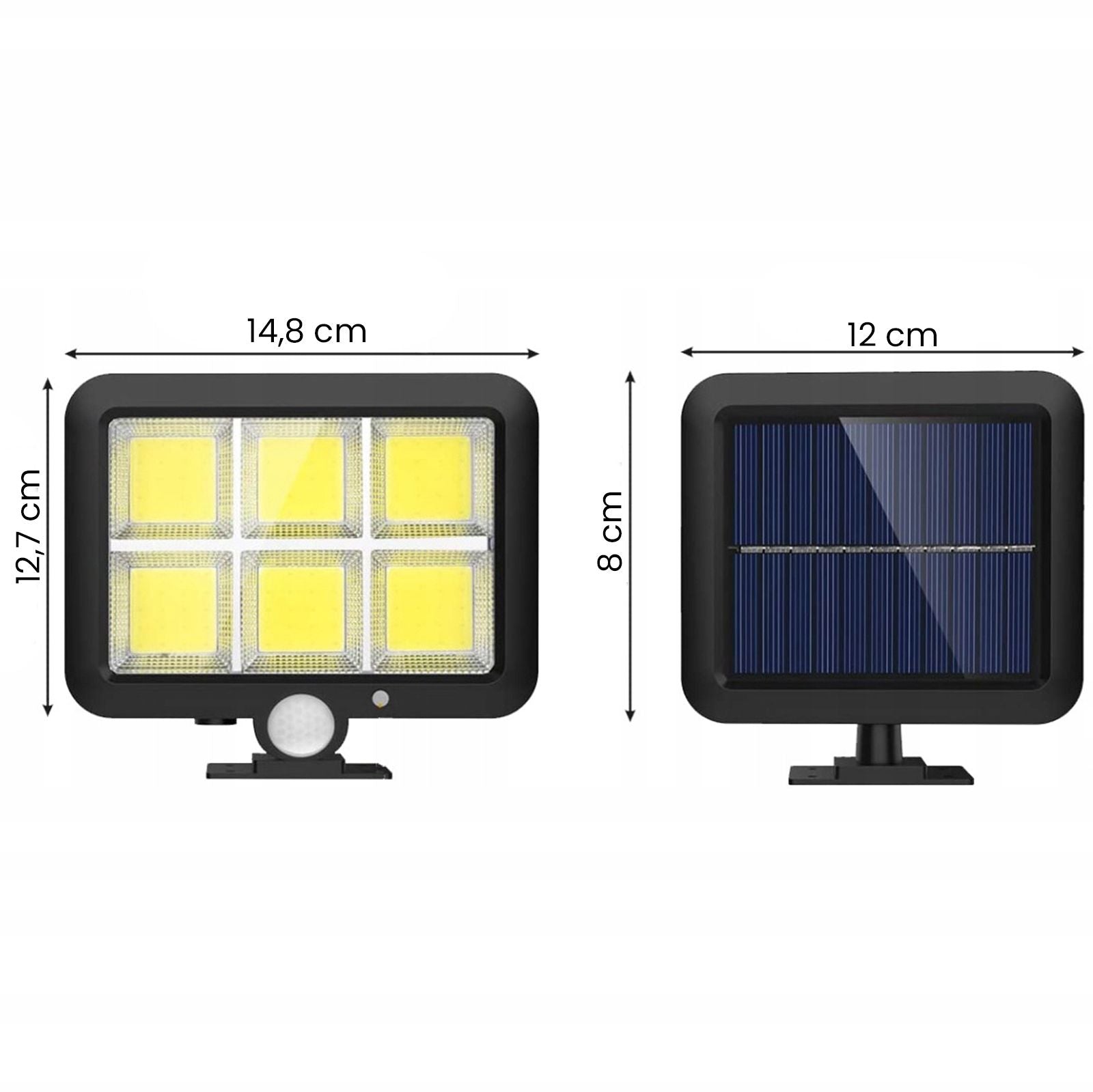 Solar LED Floodlight – 6500K Garden Light, IP65 with Motion and Dusk Sensor