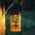 Solar Hanging Lantern – Tree Projection with Warm White Light and IP55 Rating