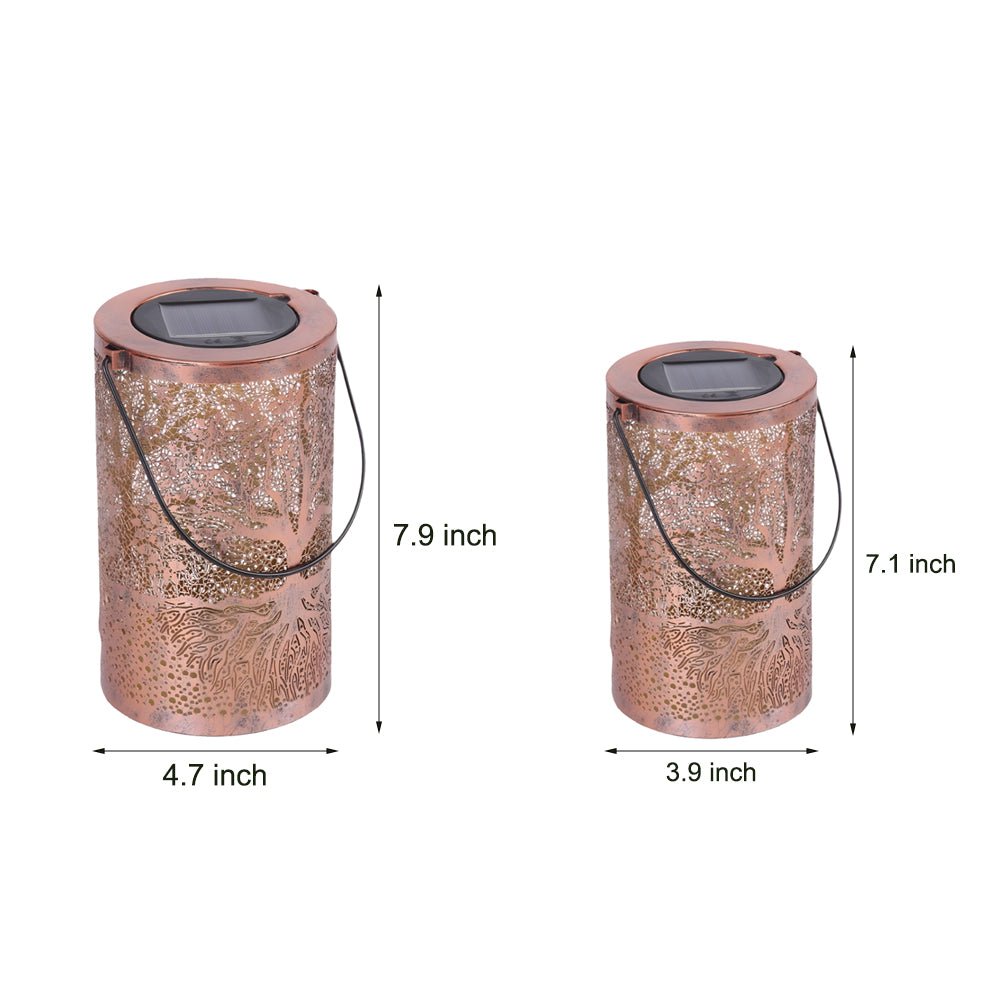 Solar Hanging Lantern – Tree Projection with Warm White Light and IP55 Rating