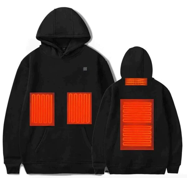 Men's Heated Hoodie with Adjustable Temperature Settings