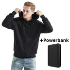 Men's Heated Hoodie with Adjustable Temperature Settings